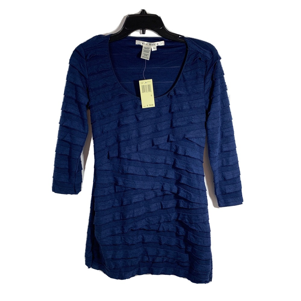 Max Studio Purple Blue Dress Size Small Beautiful - $78 NWT